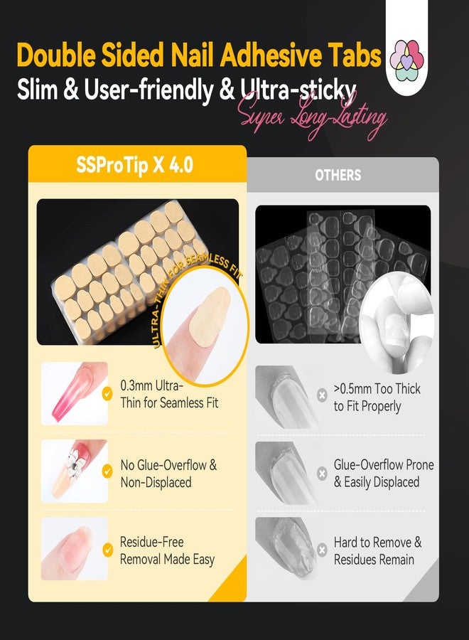SAVILAND Pro Nail Adhesive Tabs 600 PCS : 30 Days Long Lasting Press On Nail Sticky Tabs 15 Sizes 0.3mm Ultra-Thin Waterproof for Shower Strong Nail Glue Sticker for Press Ons 20 Sheets Home DIY Use - Image 3